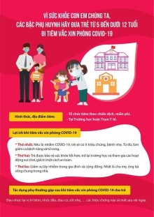 HƯỞNG ỨNG TIÊM VẮC XIN PHÒNG COVID-19 ĐỐI VỚI TRẺ TỪ 5 ĐẾN DƯỚI 12 TUỔI